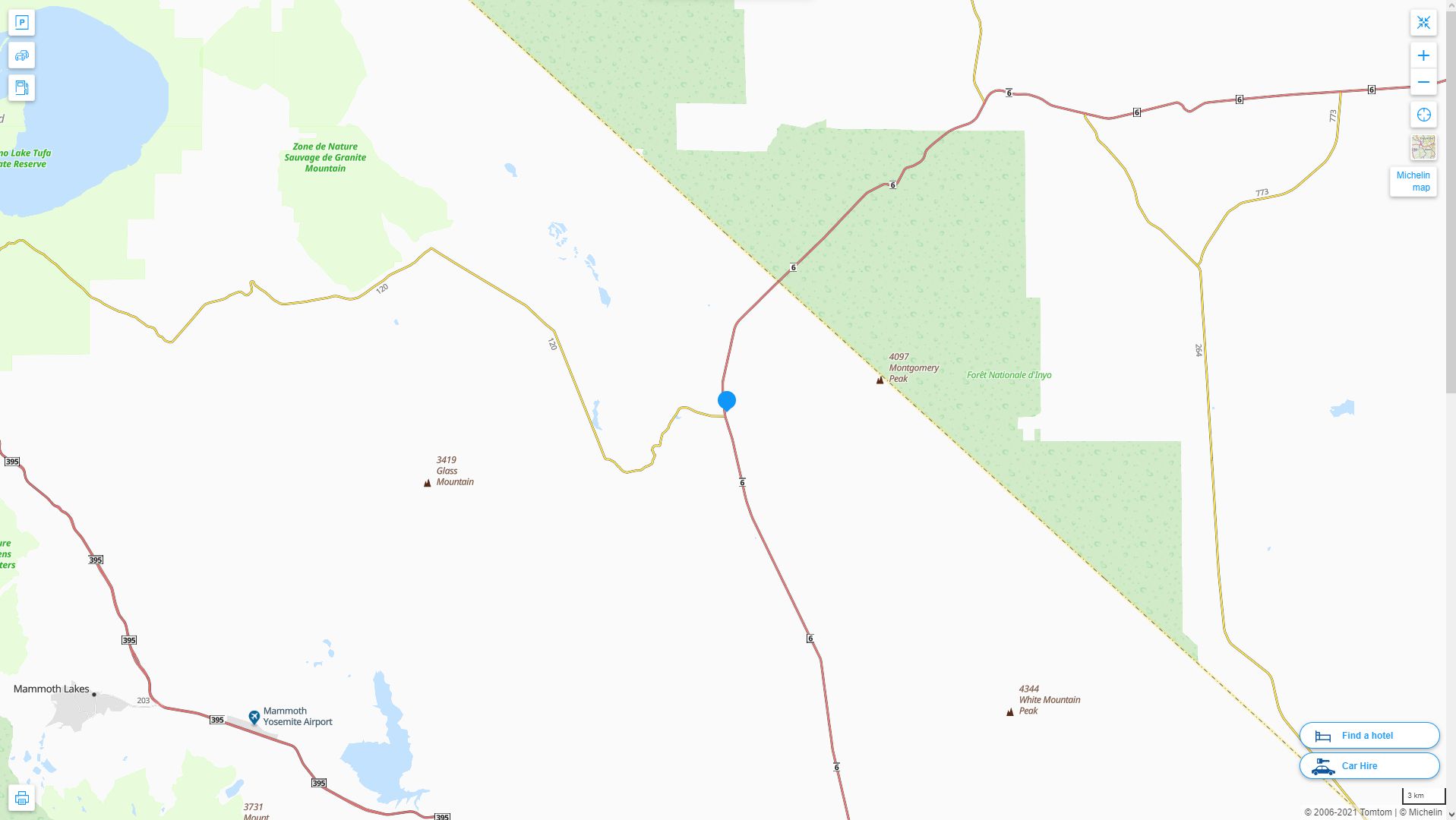 Benton California Highway and Road Map